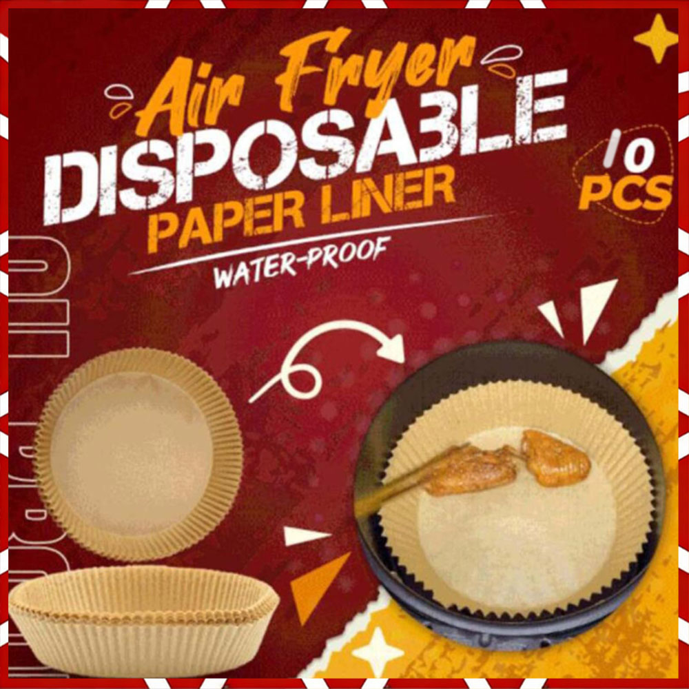 Kitchen Grade Baking Sheet - 10pc Natural Air Fryer Liners Disposable