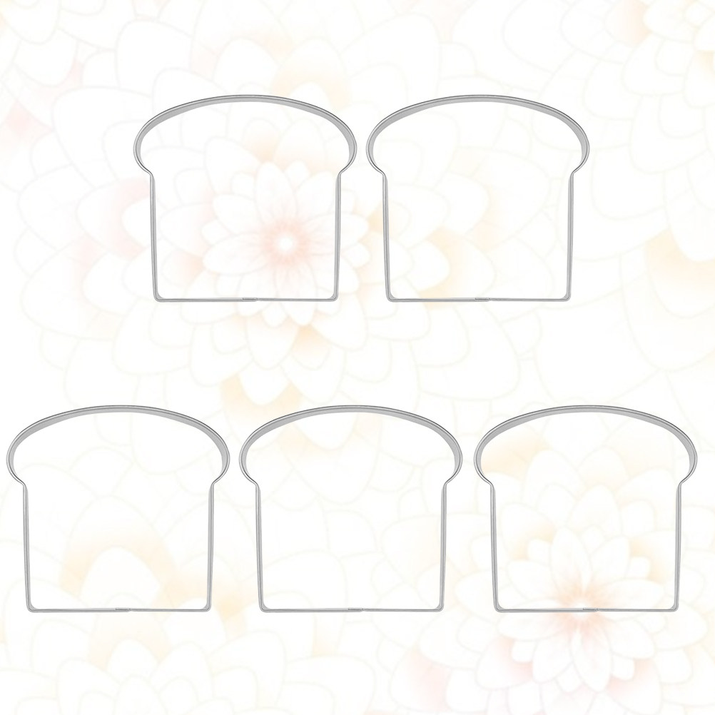 Baking Kitchen Diy - 5Pcs Toast Shape Cookie Cutter Stainless
