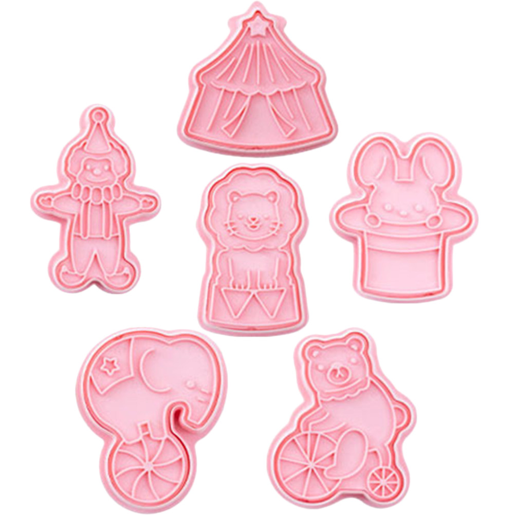 Baking Kitchen Diy - 6Pcs Cookie Cutters Plastic Circus Fondant