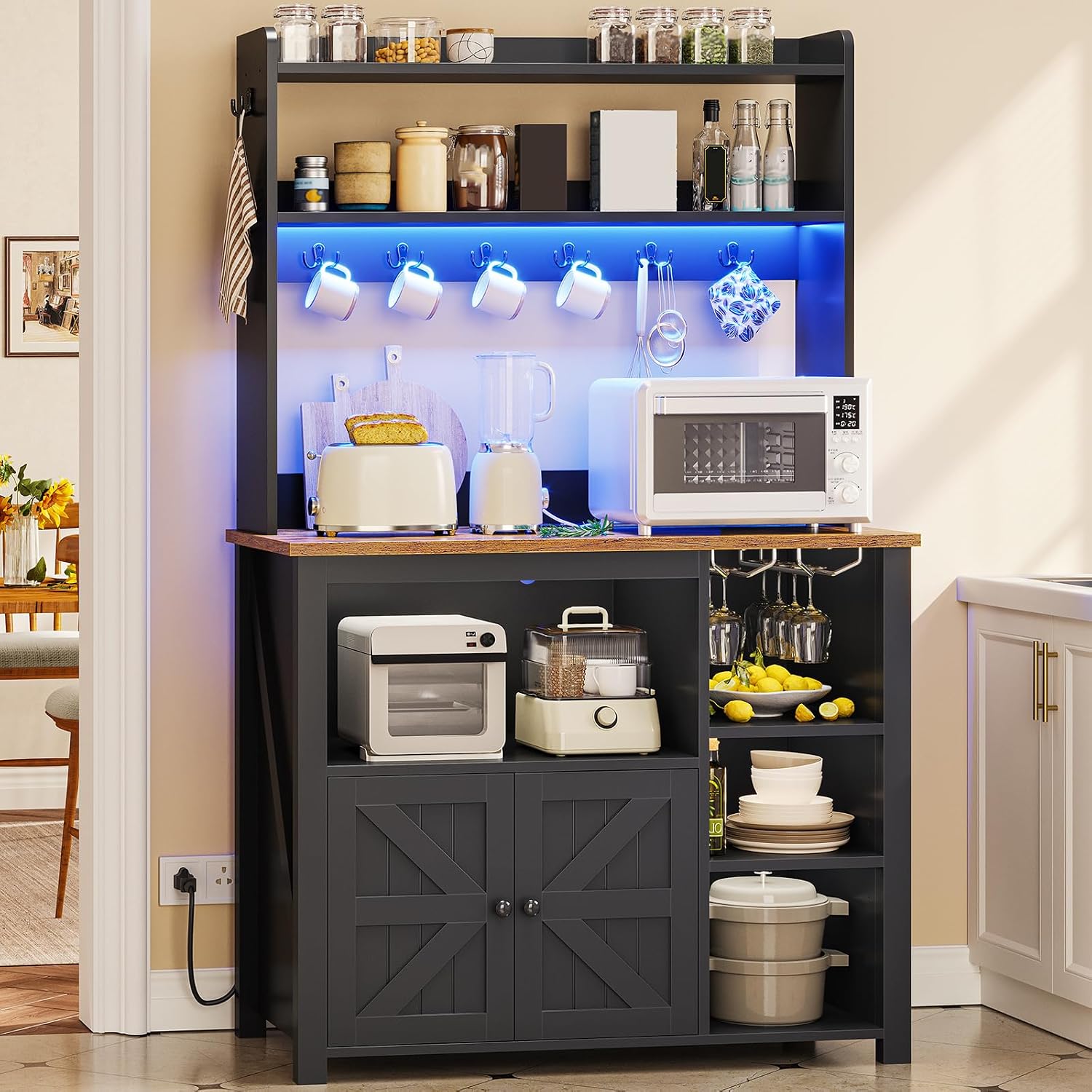 Kitchen Baker - 35.4 inch Coffee Bar Cabinet, Bakers