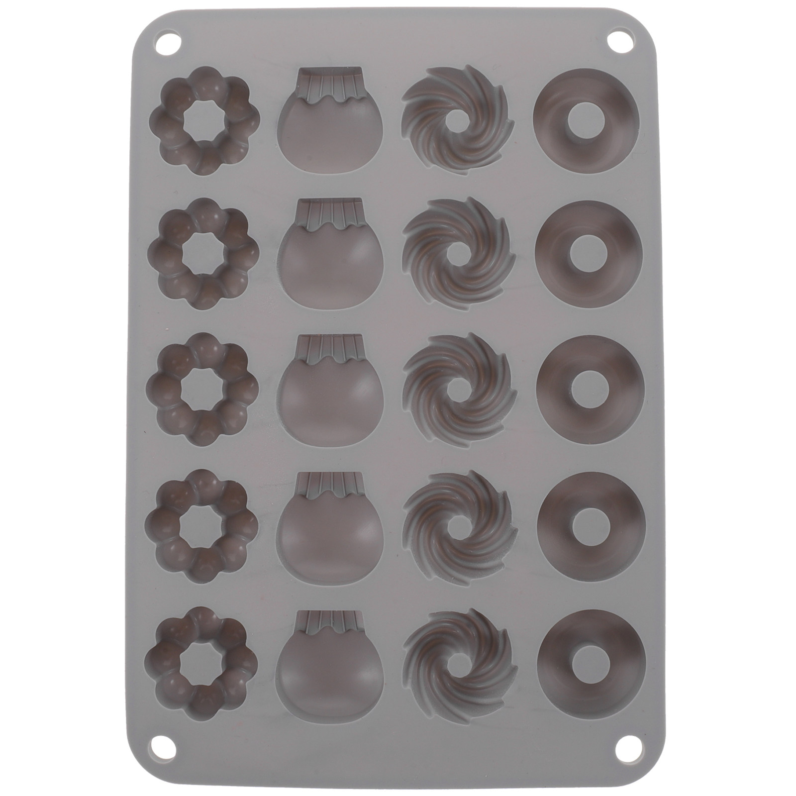 Baking Kitchen Diy - Mini Chocolate Donut Silicone Mold Non-Stick
