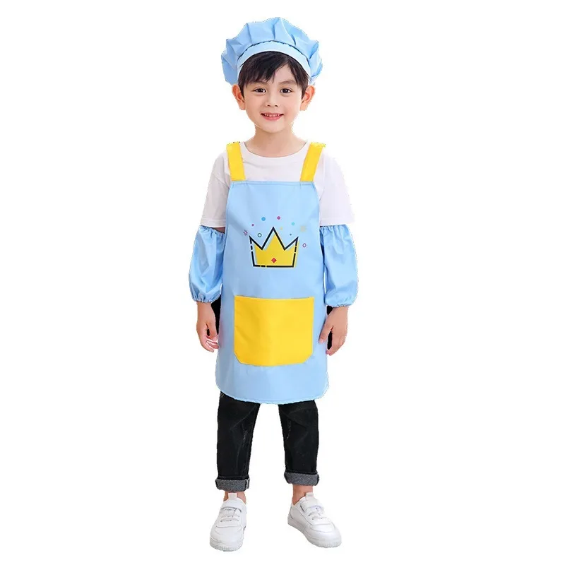 3pc Children Kitchen Apron Set - Kitchen Baking Drawing ulasan dan harga