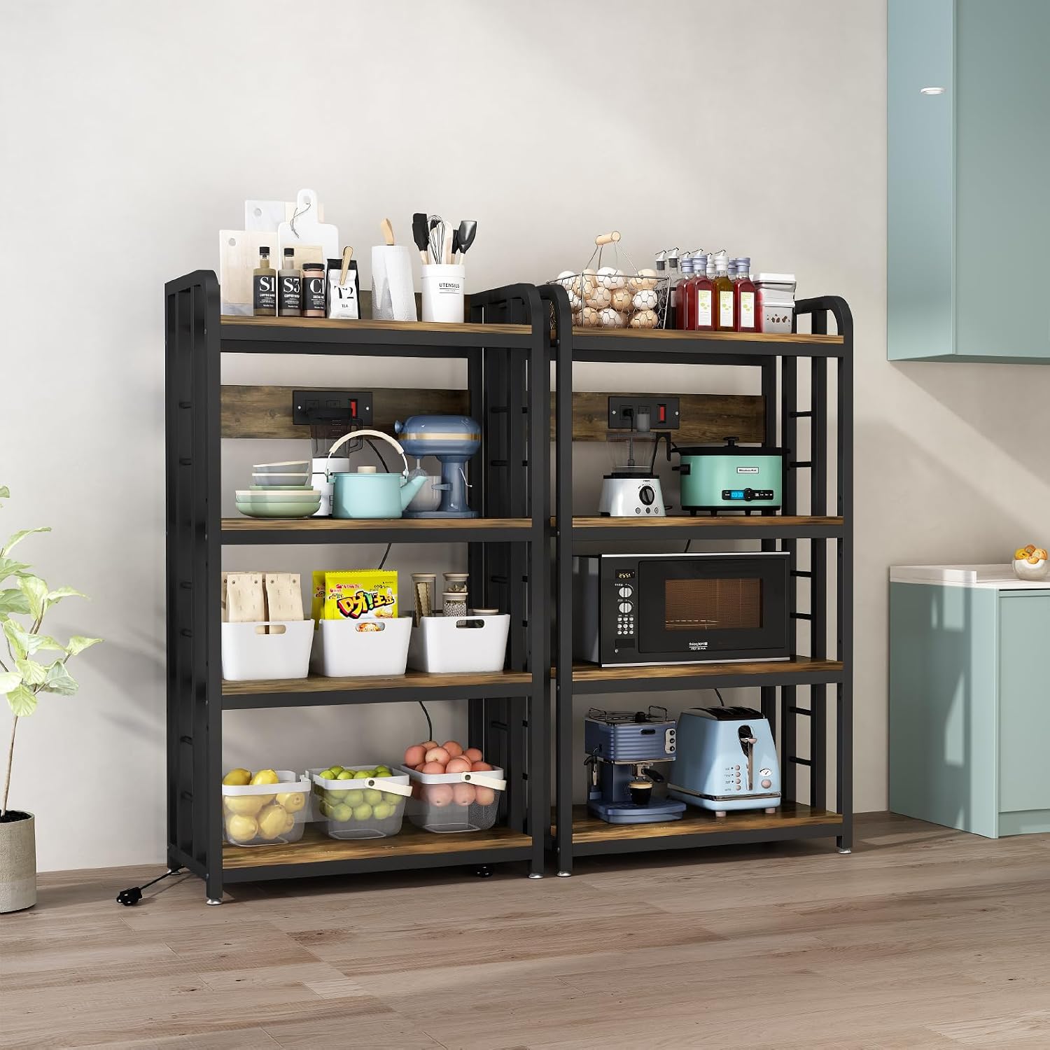 4 Tier Kitchen Bakers Rack Wit - Kitchen Baker ulasan dan harga