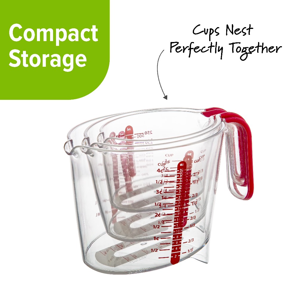 3 Piece Liquid Measuring Cup S - Kitchen Glass Baking Set ulasan dan harga