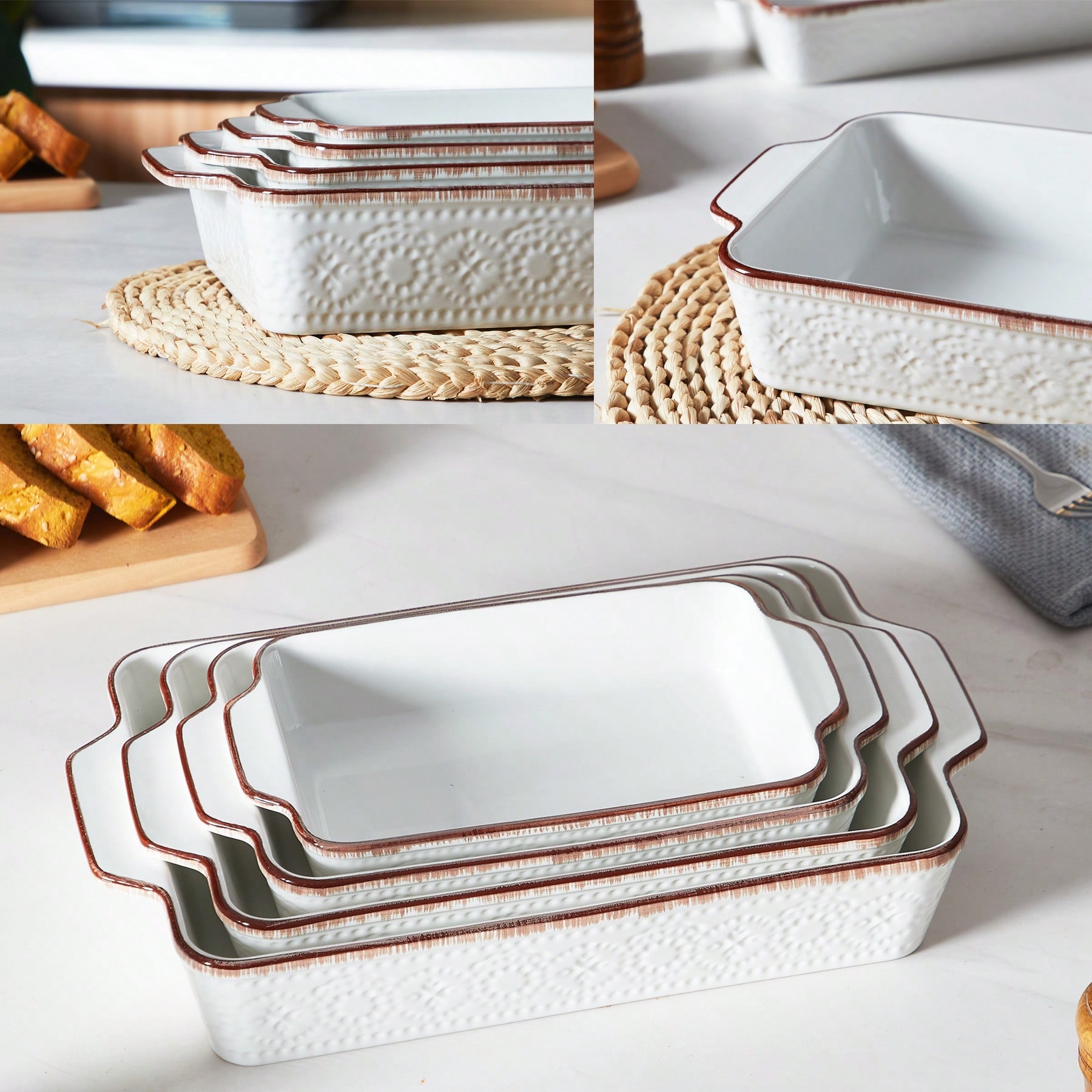 Casserole Dishes For Oven Vint - Kitchen Glass Baking Set ulasan dan harga