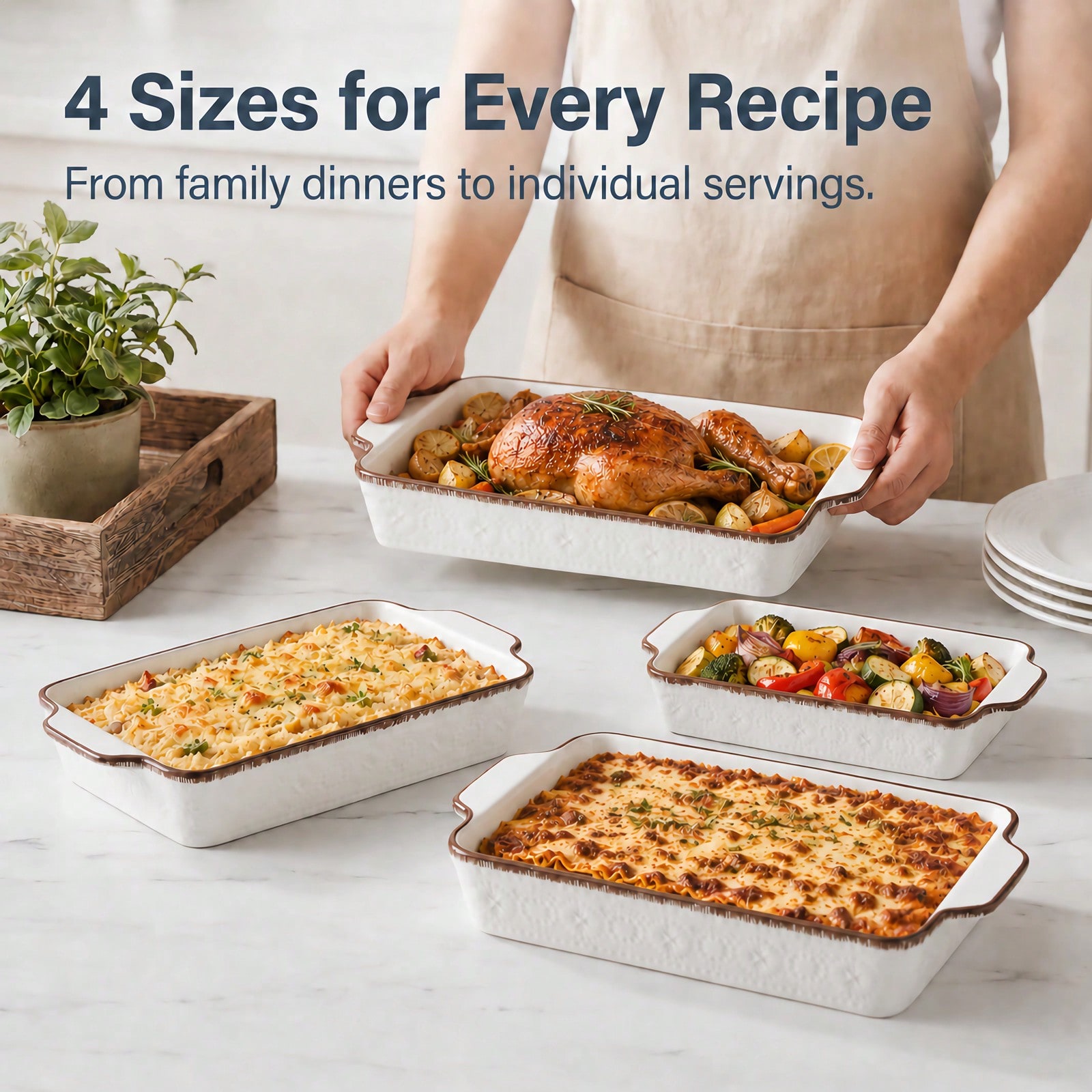 Casserole Dishes For Oven Vint - Kitchen Glass Baking Set ulasan dan harga