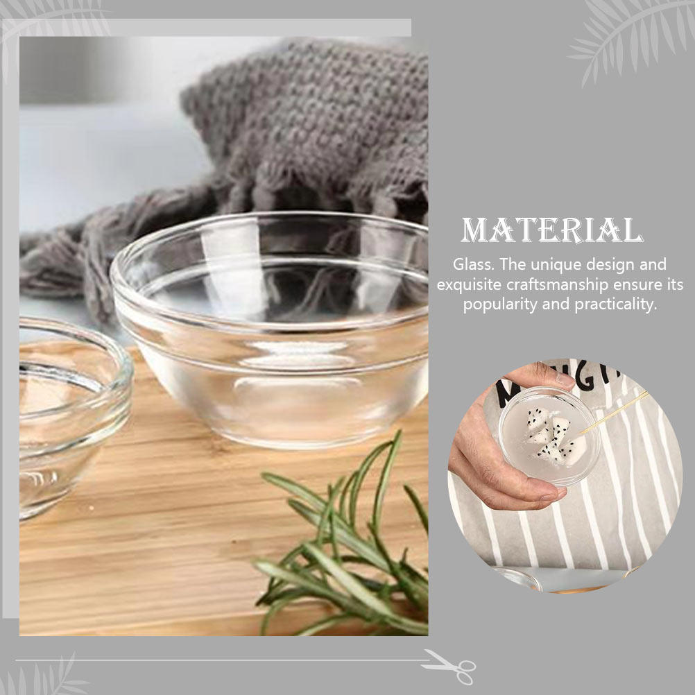 4Pcs Pudding Glass Bowls Jelly - Kitchen Glass Baking Set ulasan dan harga