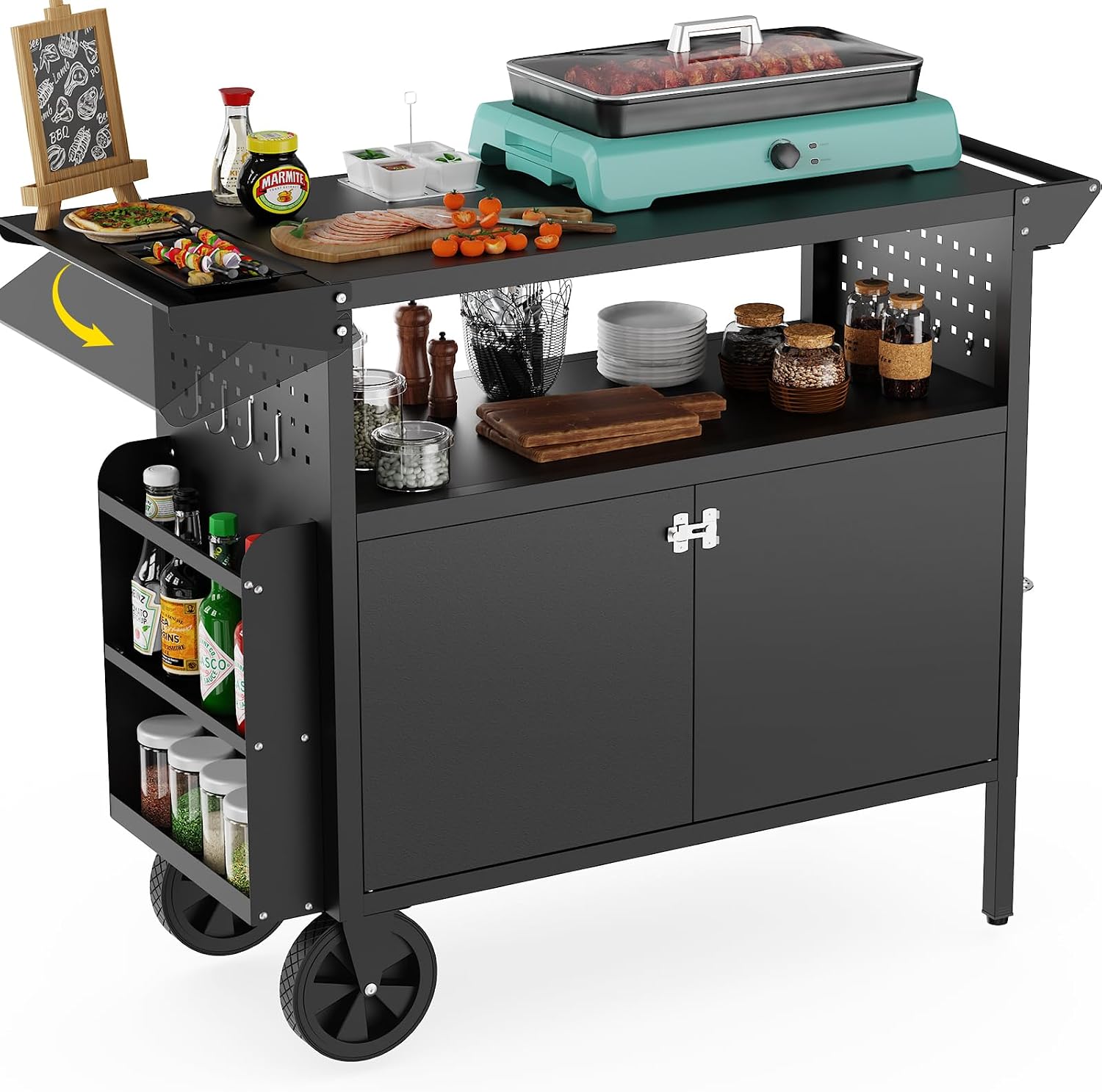 Outdoor Grill Cart Table With  - Kitchen Uncle ulasan dan harga