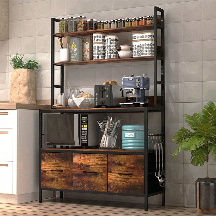 Kitchen Bakers Rack With 3 Bas - Kitchen Baker ulasan dan harga