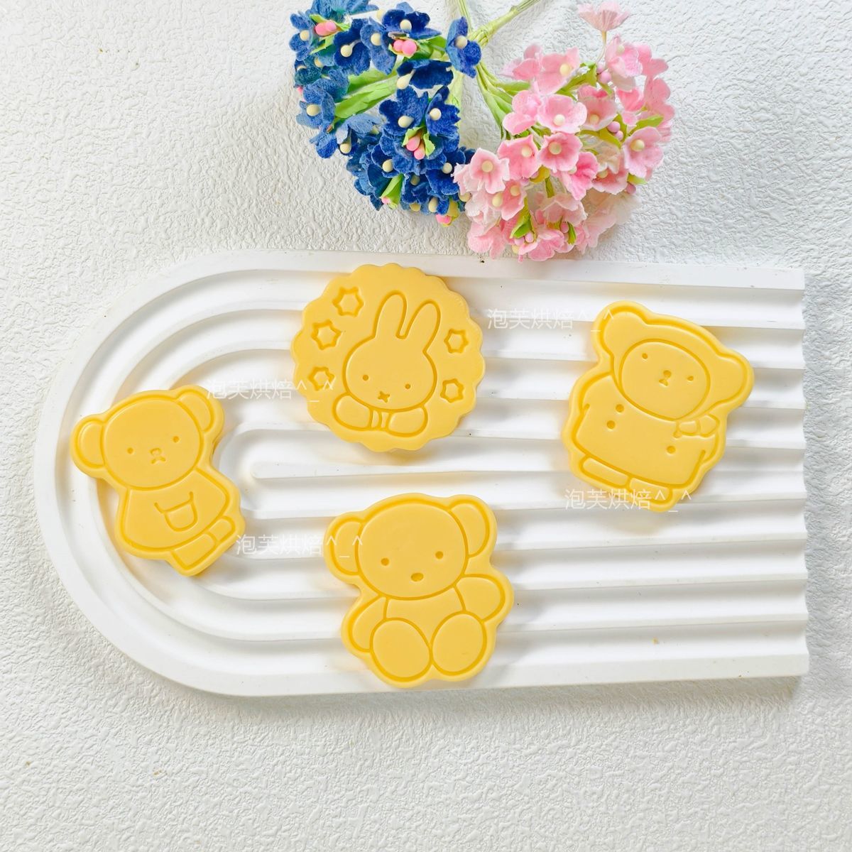 Cute 3D Press Cookie Mold with - Baking Kitchen For Kids ulasan dan harga