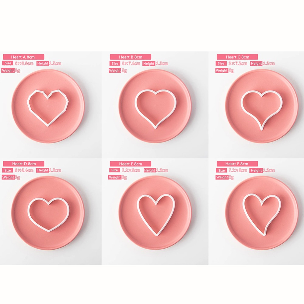 Heart Cookie Cutters Mold 3D C - Baking Kitchen Diy ulasan dan harga