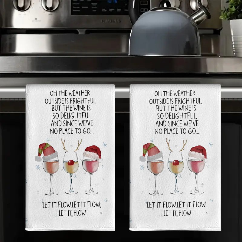 2Pcs, Christmas Wine Glass Cre - Kitchen Glass Baking Set ulasan dan harga