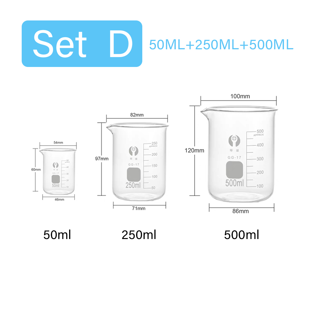 3pcs/Set Glass Measuring Cup S - Kitchen Glass Baking Set ulasan dan harga