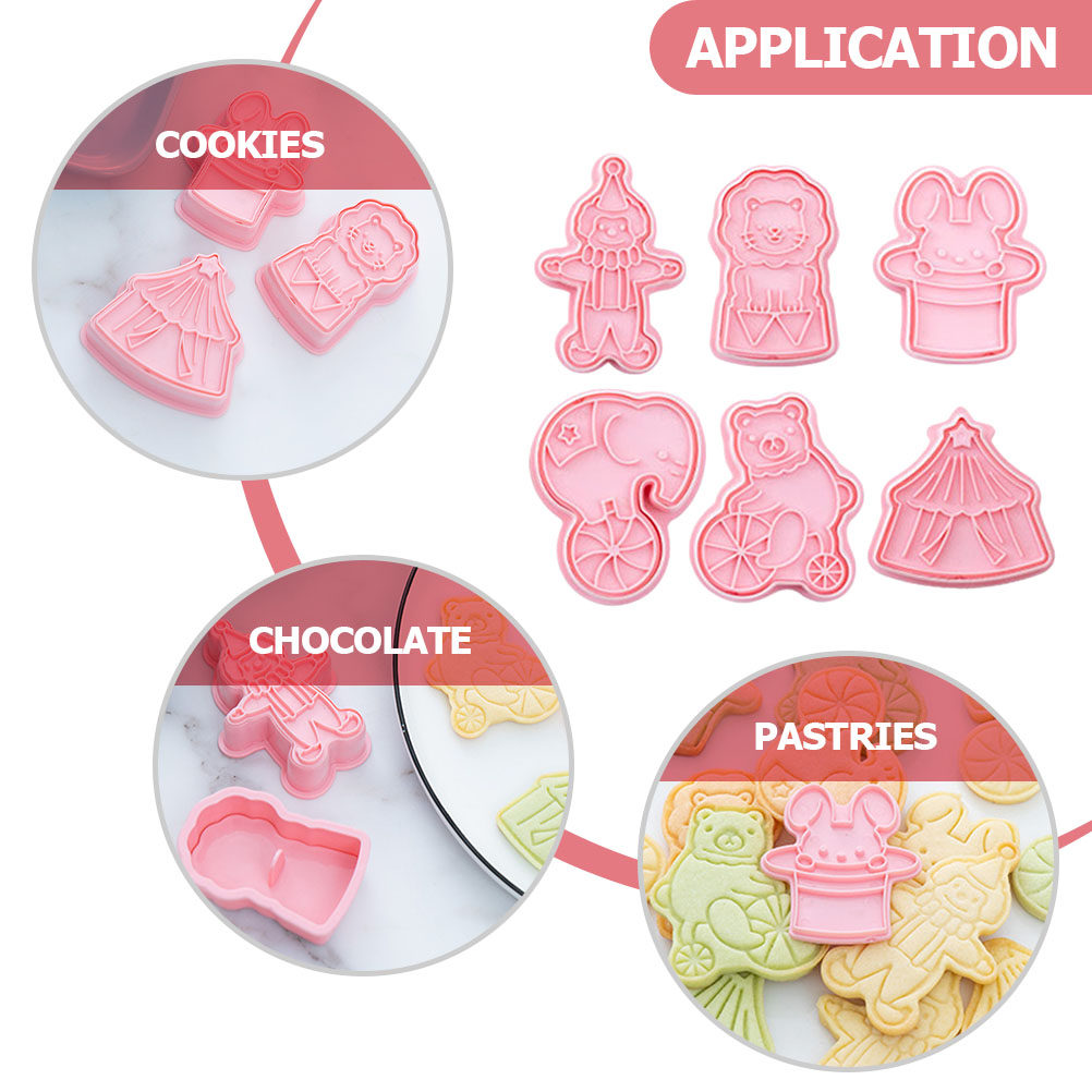 6Pcs Cookie Cutters Plastic Ci - Baking Kitchen Diy ulasan dan harga