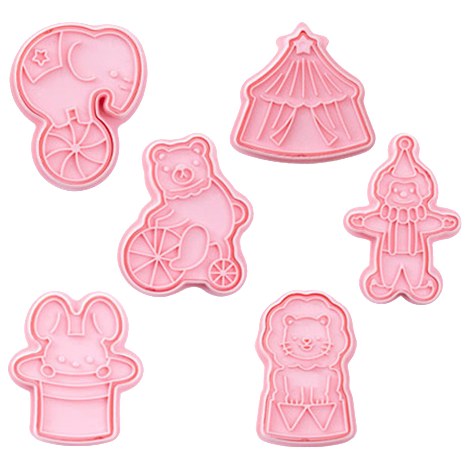 6Pcs Cookie Cutters Plastic Ci - Baking Kitchen Diy ulasan dan harga
