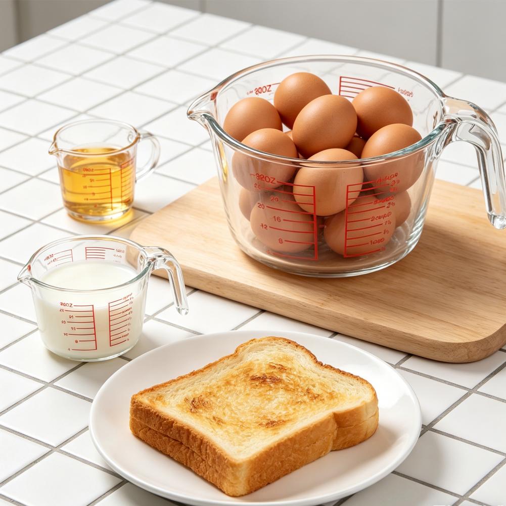 Measuring Cup Set Measuring Cu - Kitchen Glass Baking Set ulasan dan harga