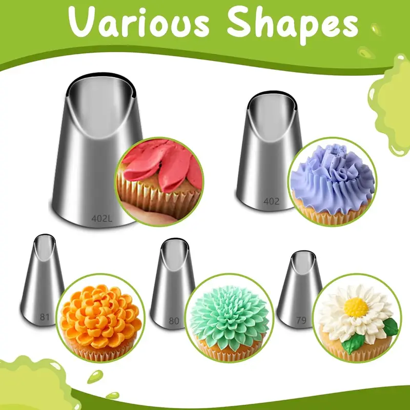 5PCS Stainless Steel Piping No - Kitchen Baking Decor ulasan dan harga