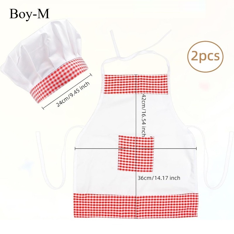 Red Gingham Baby Chef Costumes - Kitchen Baker ulasan dan harga