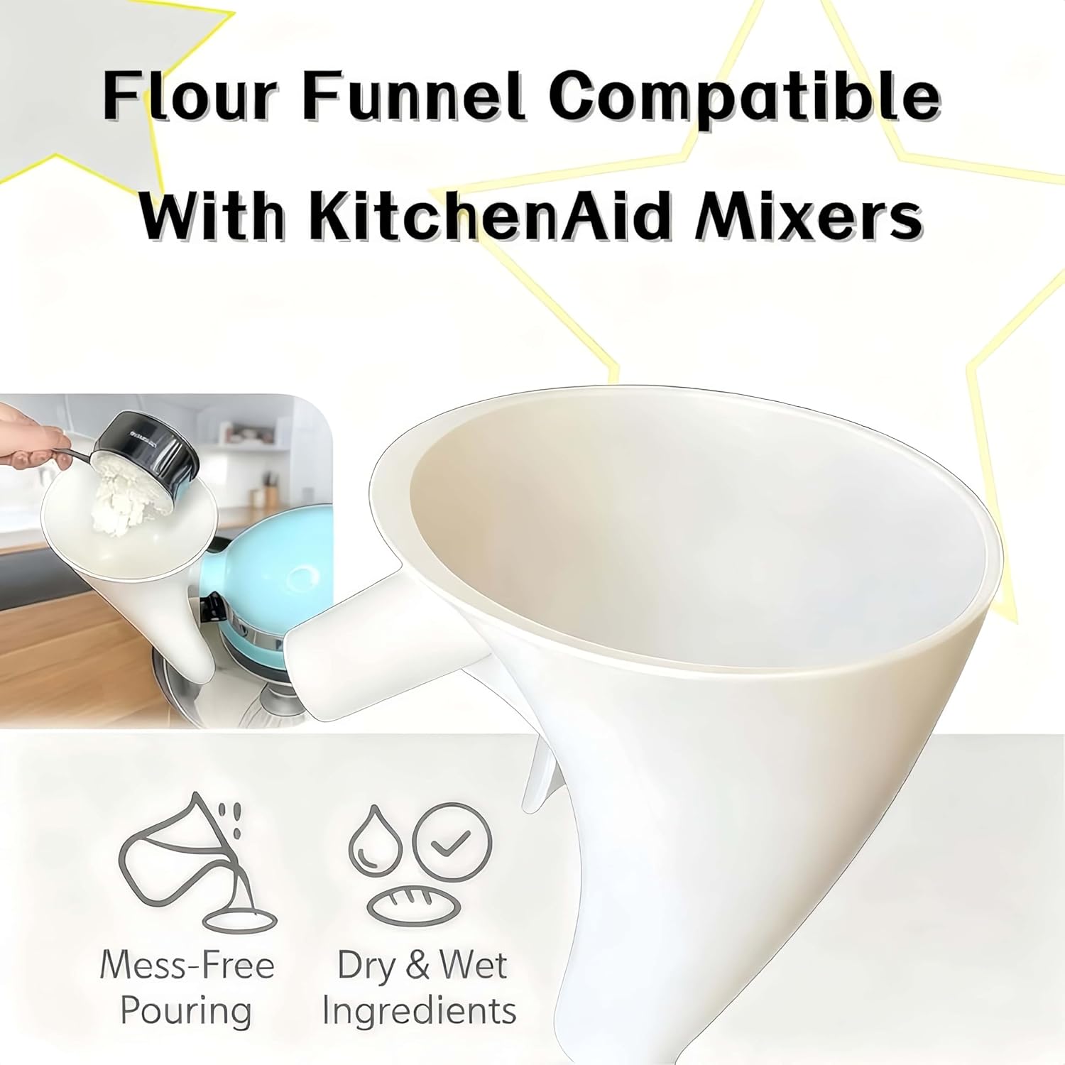 Flour Funne Mixer for Kitchen  - Kitchen Baking Aid ulasan dan harga
