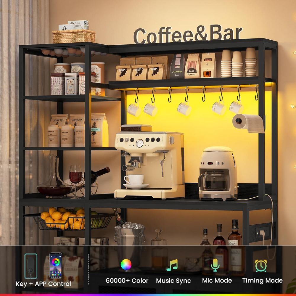 Bakers Rack with Power Outlet  - Kitchen Baker ulasan dan harga