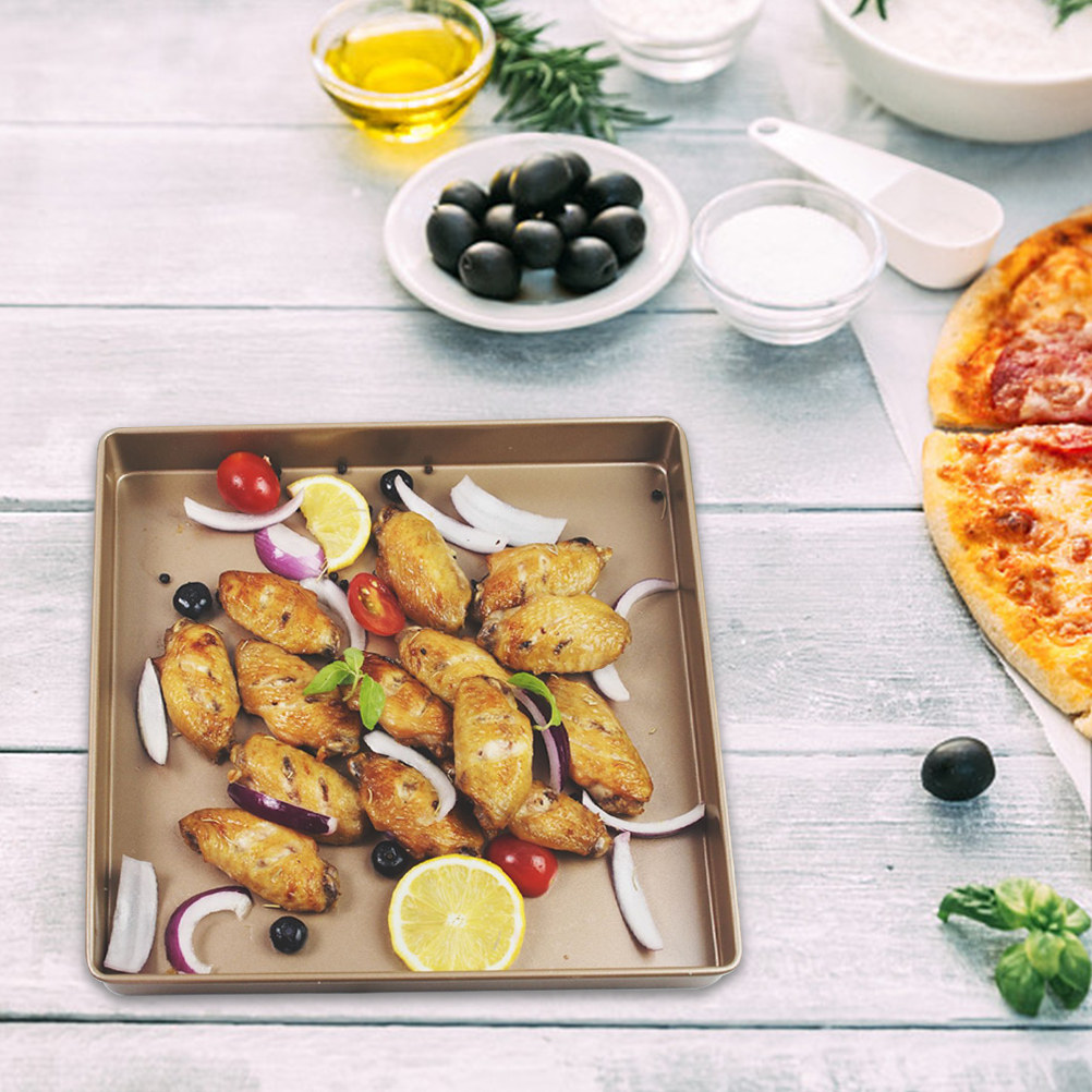 Square Pizza Baking Pan Nonsti - Kitchen Baking Tray ulasan dan harga
