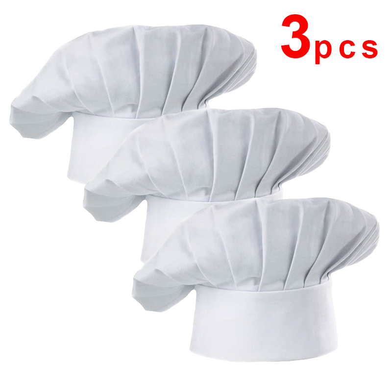 3pcs High22cm Cook Hat White C - Kitchen Baker ulasan dan harga