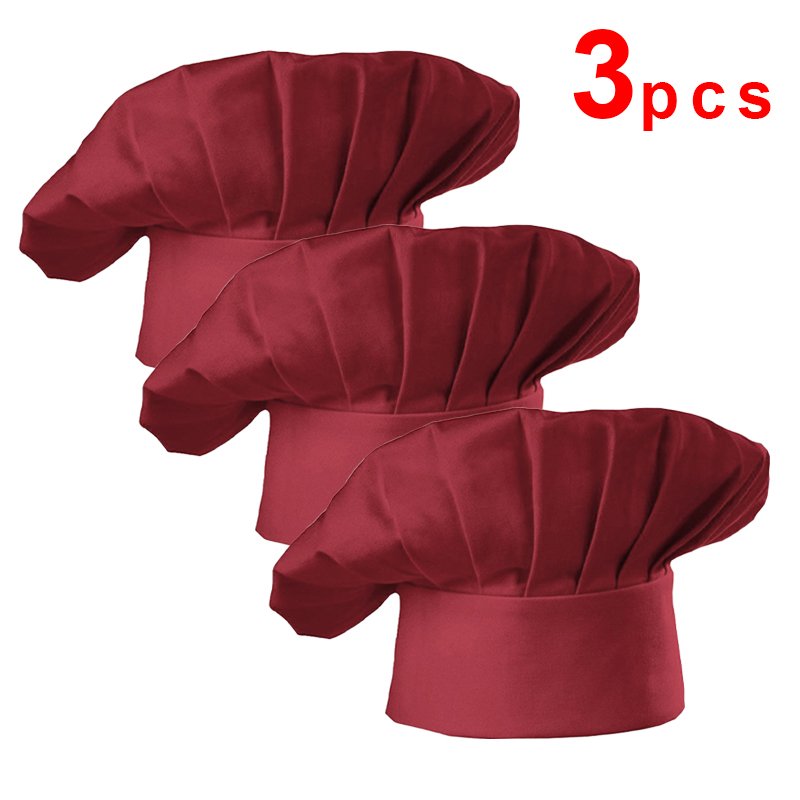3pcs High22cm Cook Hat White C - Kitchen Baker ulasan dan harga