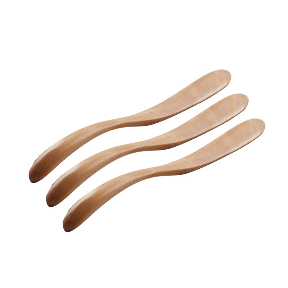3Pcs Wooden Butter Spreaders N - Kitchen Baking Decor ulasan dan harga