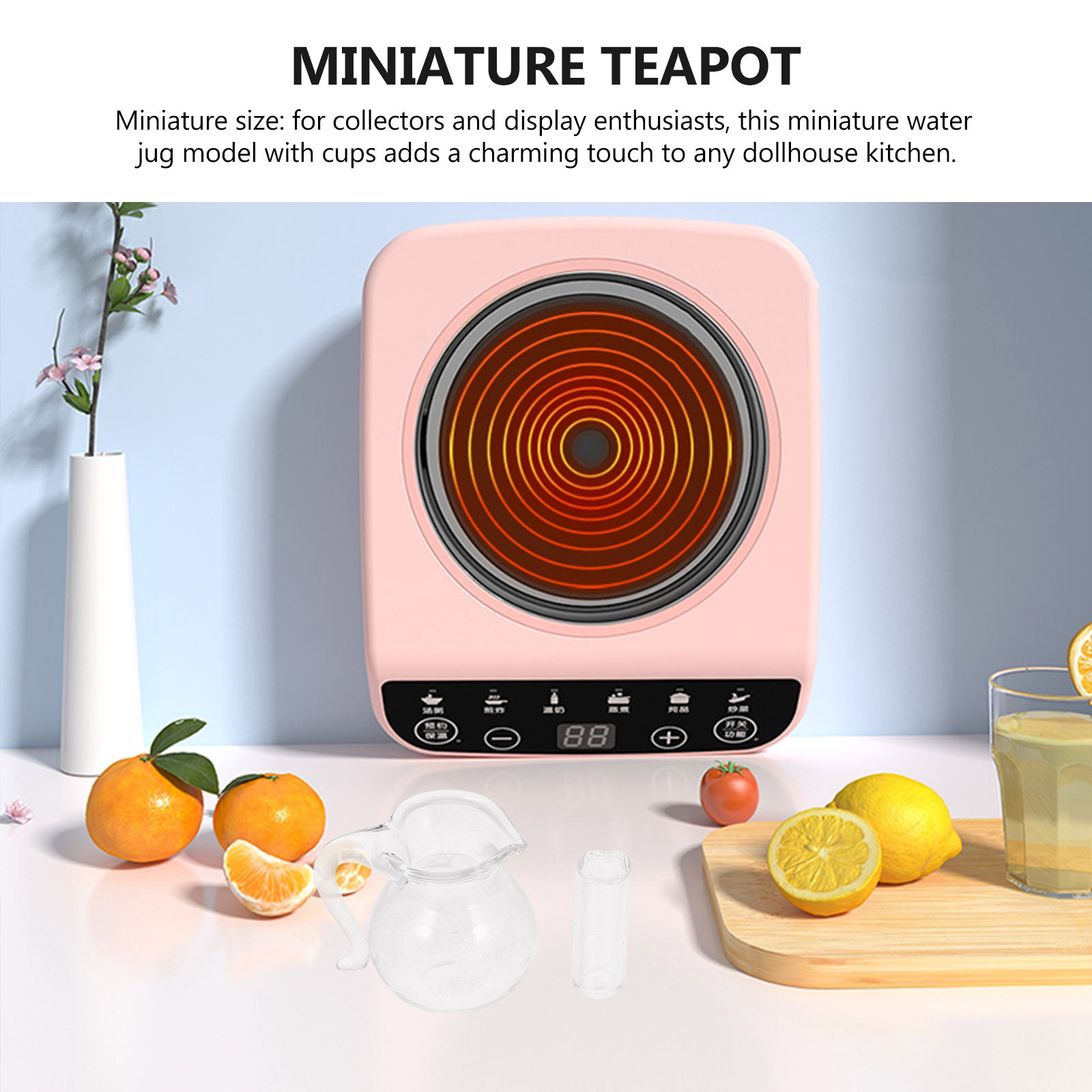 1Set Micro Miniature Kitchen W - Kitchen Glass Baking Set ulasan dan harga