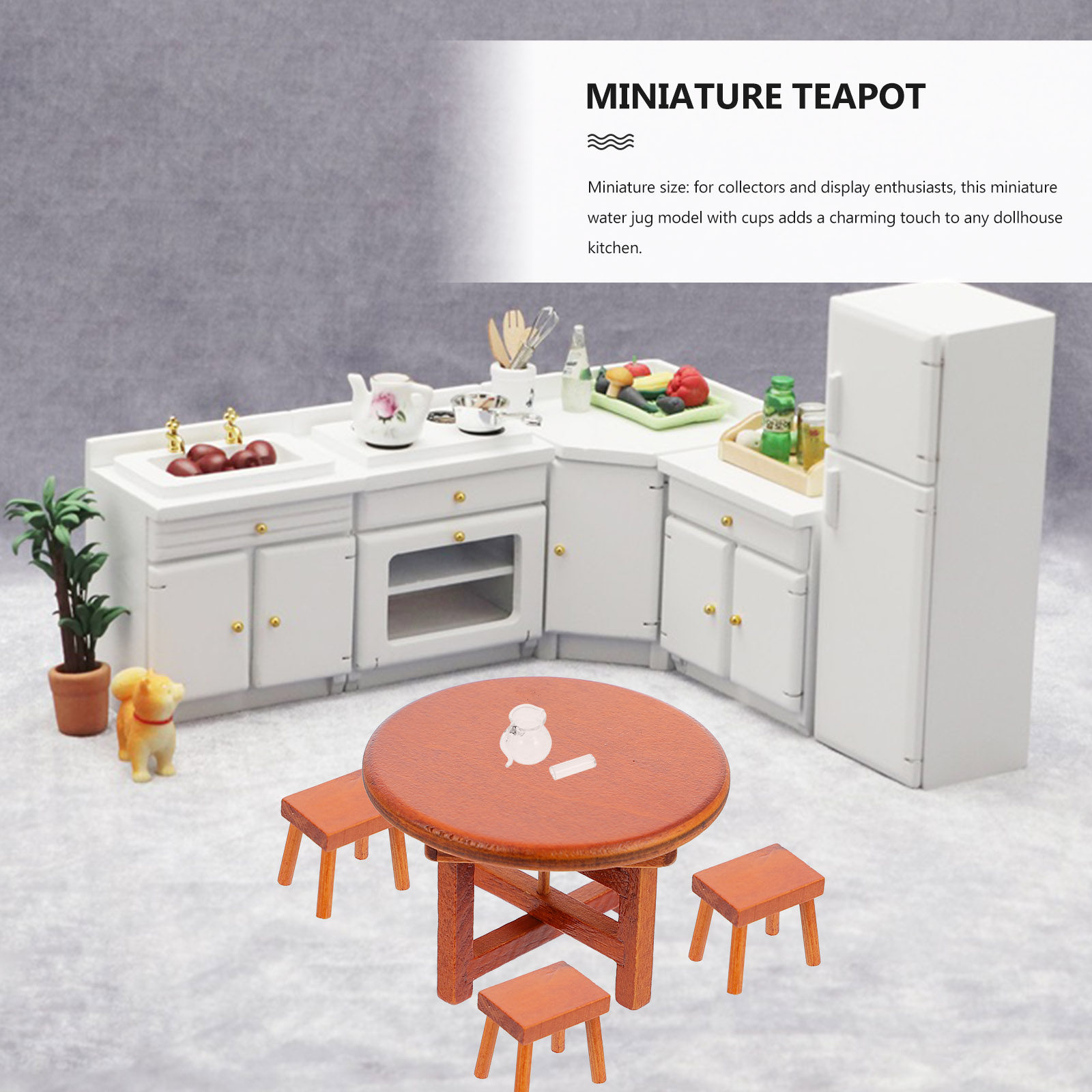1Set Micro Miniature Kitchen W - Kitchen Glass Baking Set ulasan dan harga