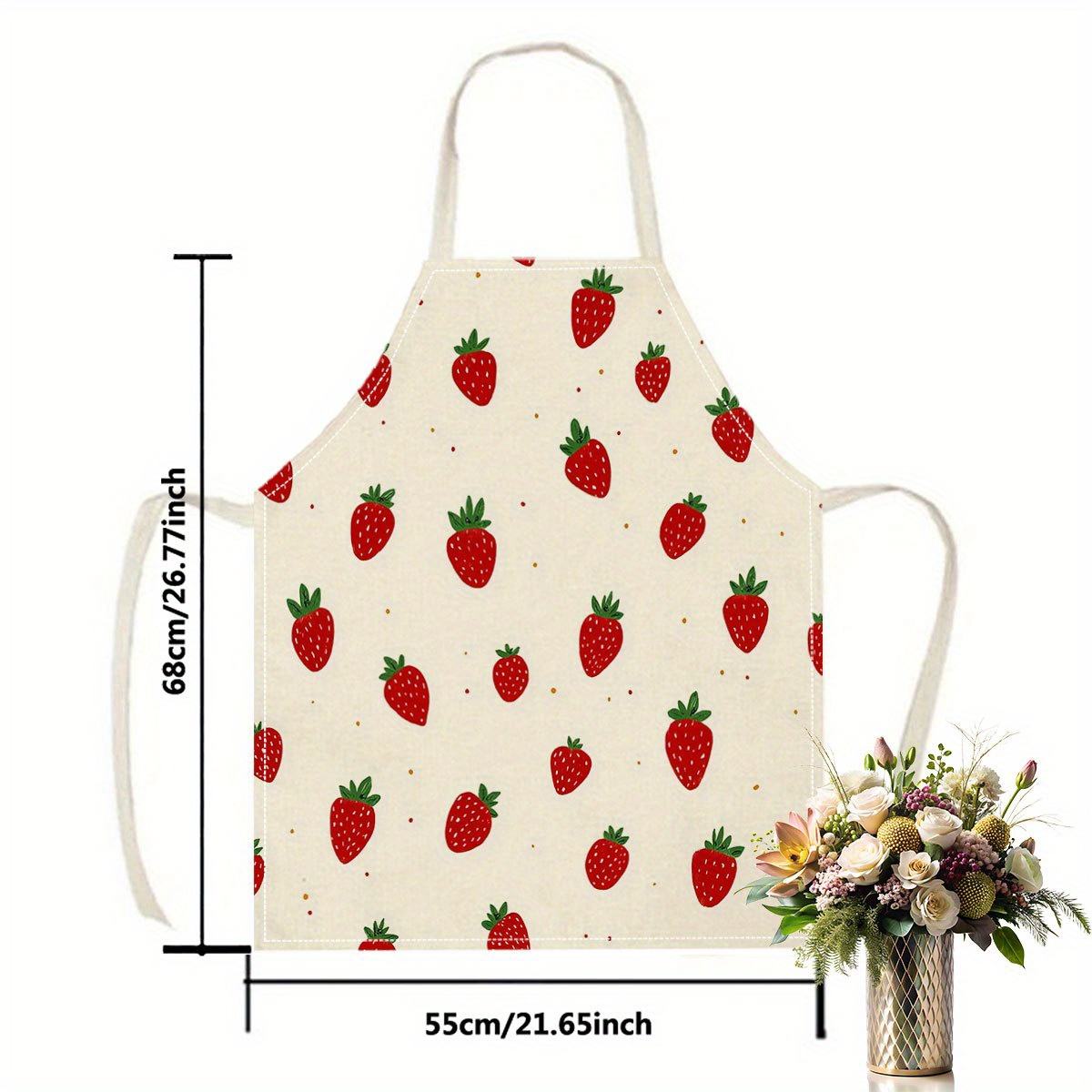 1pc Strawberry Apron Fruit Pat - Baking Kitchen For Kids ulasan dan harga