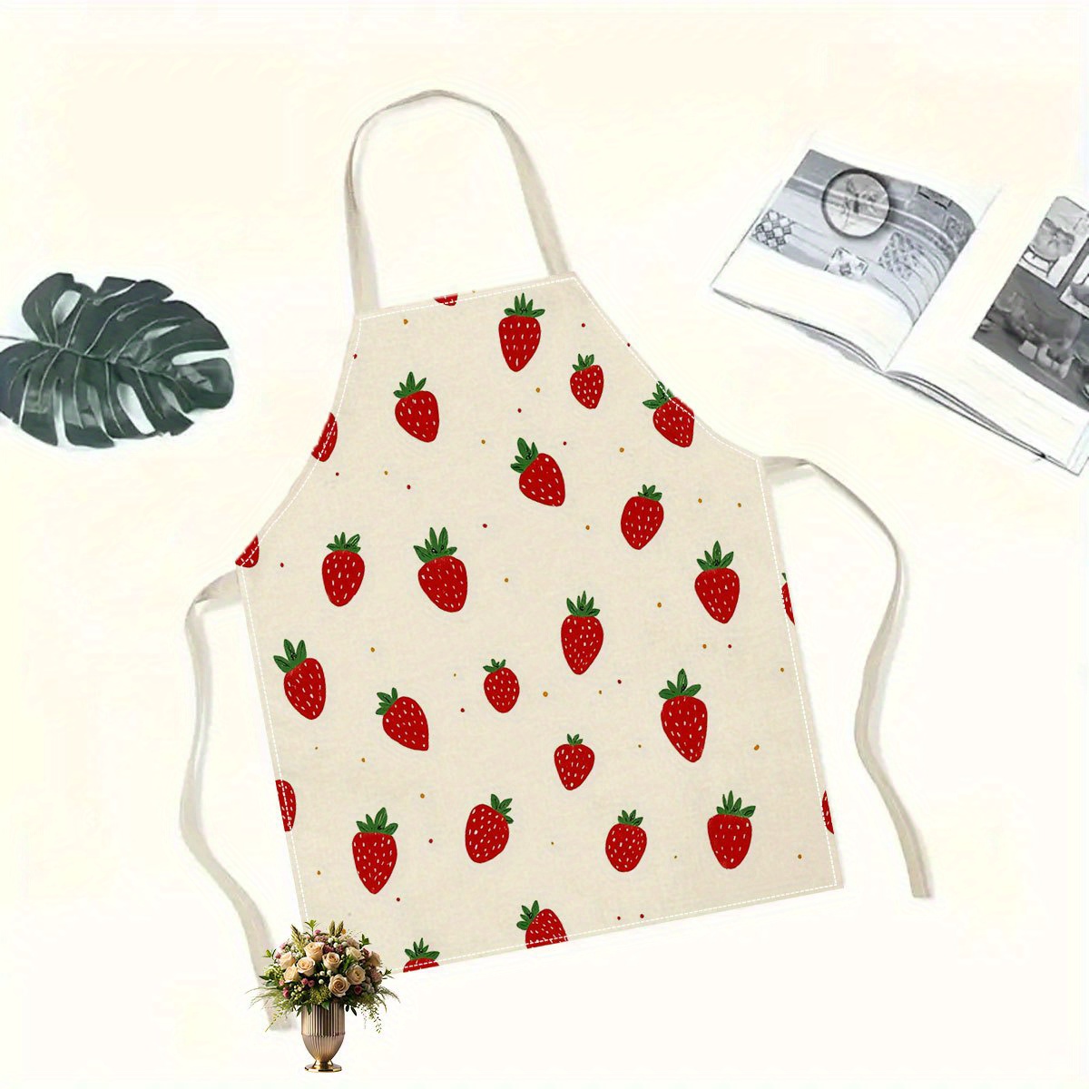 1pc Strawberry Apron Fruit Pat - Baking Kitchen For Kids ulasan dan harga