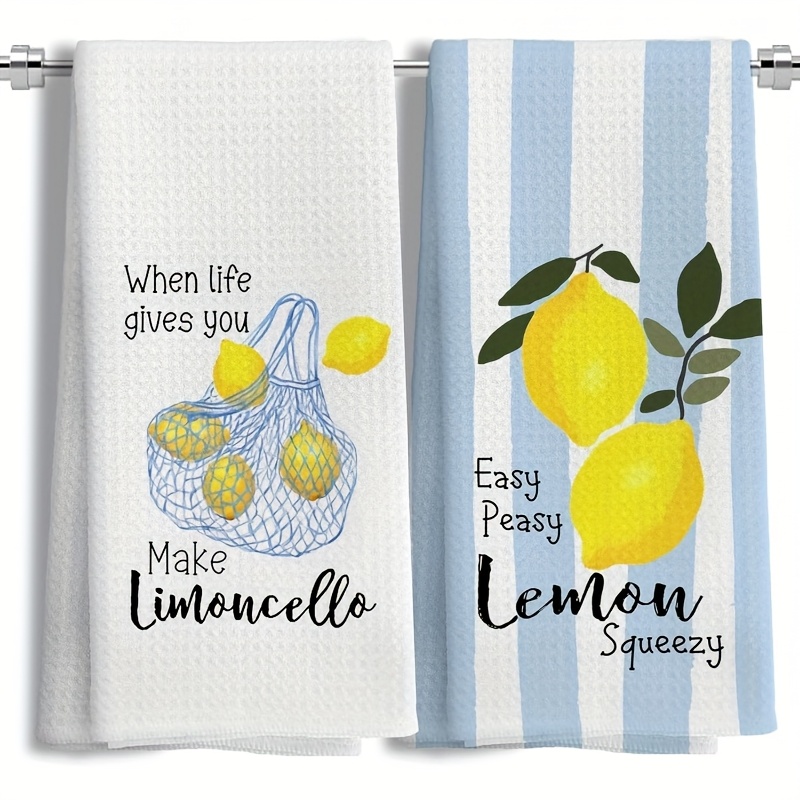 2Pcs, Lemon Mesh Kitchen Towel - Kitchen Baking Decor ulasan dan harga