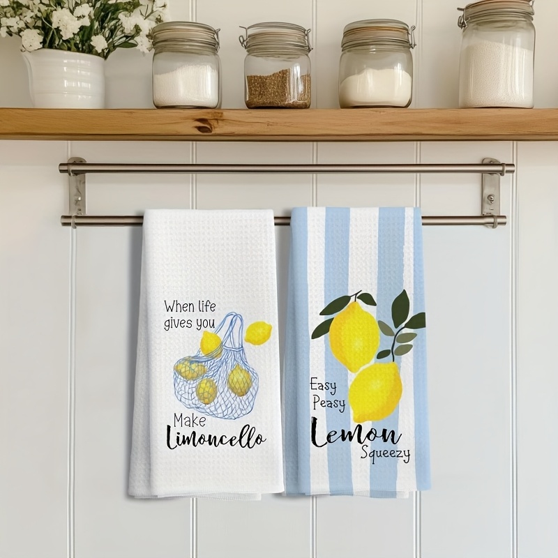 2Pcs, Lemon Mesh Kitchen Towel - Kitchen Baking Decor ulasan dan harga