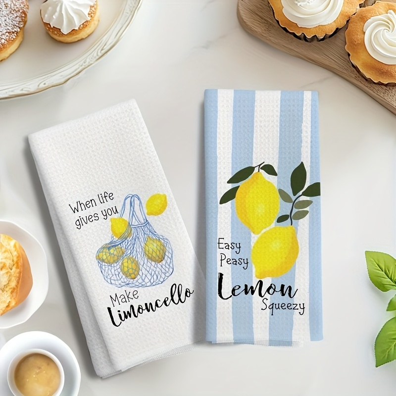 2Pcs, Lemon Mesh Kitchen Towel - Kitchen Baking Decor ulasan dan harga