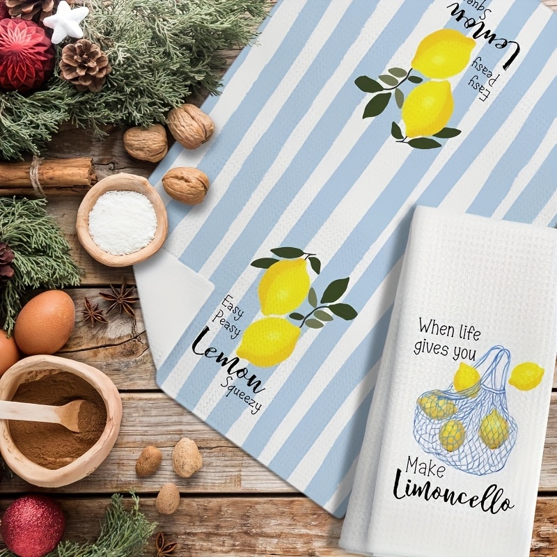 2Pcs, Lemon Mesh Kitchen Towel - Kitchen Baking Decor ulasan dan harga