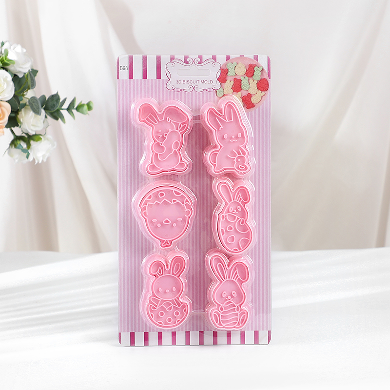 6pcs/Set Easter Bunny Cookie C - Kitchen Baking Decor ulasan dan harga