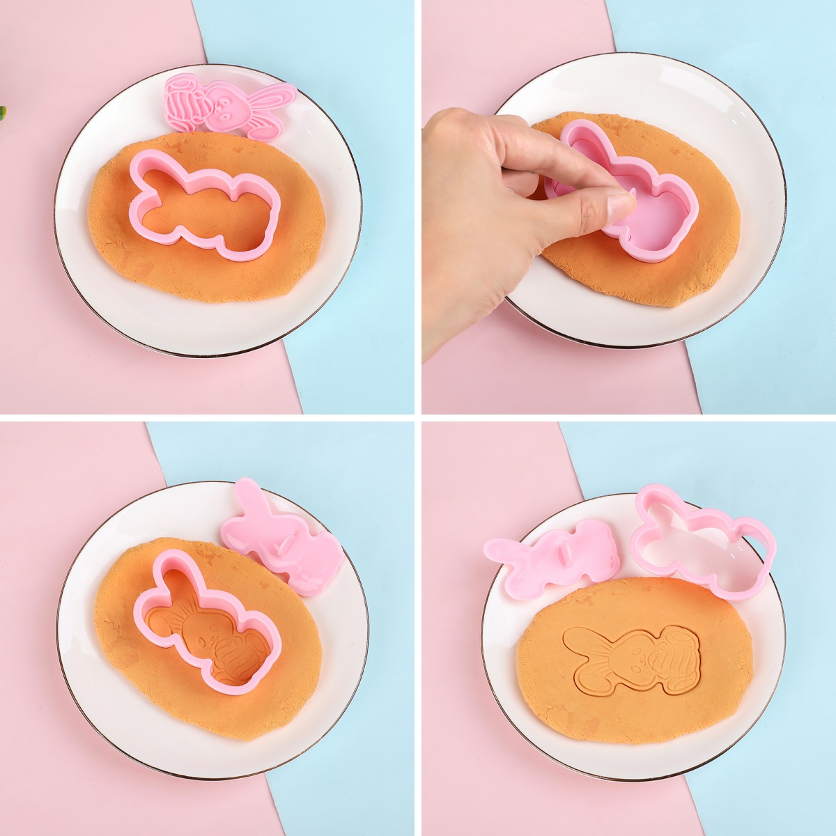 6pcs/Set Easter Bunny Cookie C - Kitchen Baking Decor ulasan dan harga