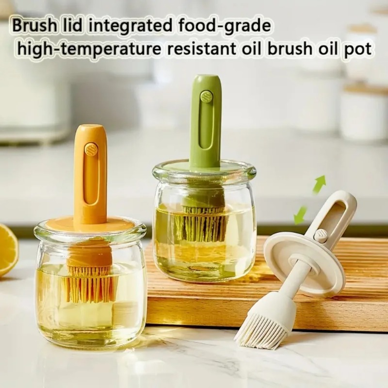 Oil Dispenser Bottle with Sili - Kitchen Glass Baking Set ulasan dan harga
