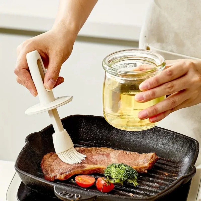 Oil Dispenser Bottle with Sili - Kitchen Glass Baking Set ulasan dan harga