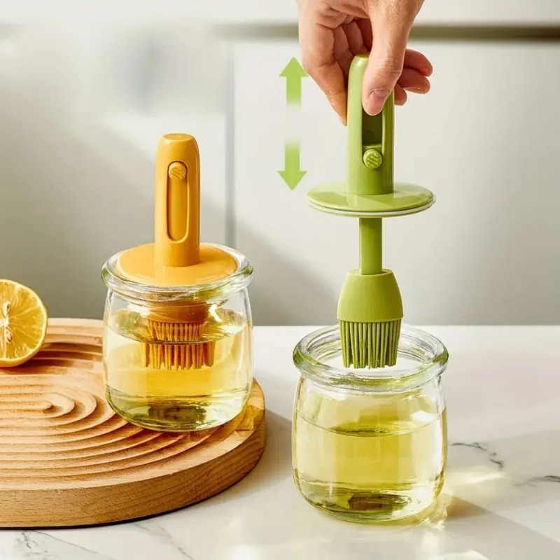 Oil Dispenser Bottle with Sili - Kitchen Glass Baking Set ulasan dan harga