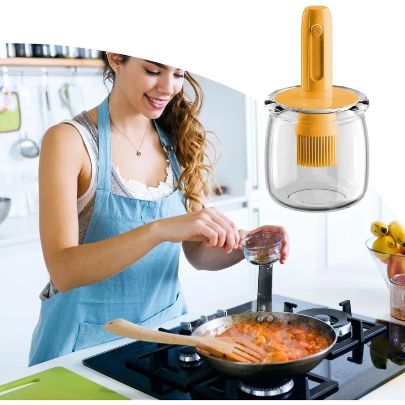 Oil Dispenser Bottle with Sili - Kitchen Glass Baking Set ulasan dan harga
