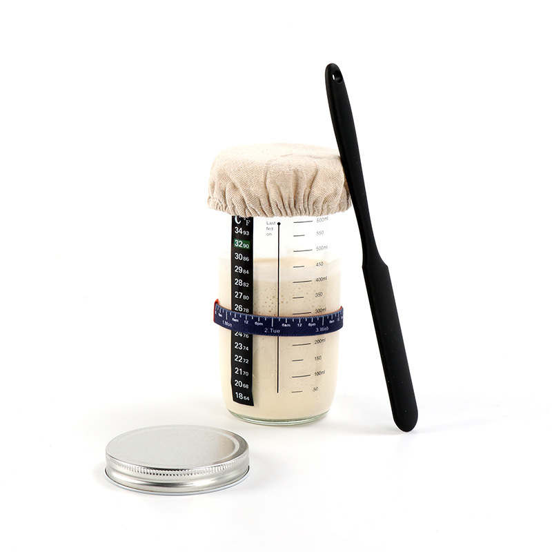Food Storage Jar Kit  Sourdoug - Kitchen Glass Baking Set ulasan dan harga