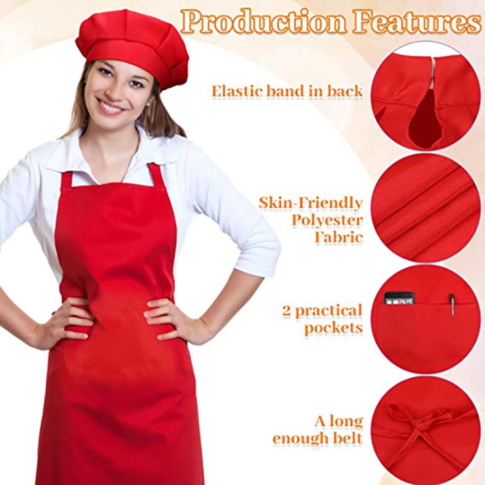 Children Chef Apron Front Pock - Baking Kitchen For Kids ulasan dan harga