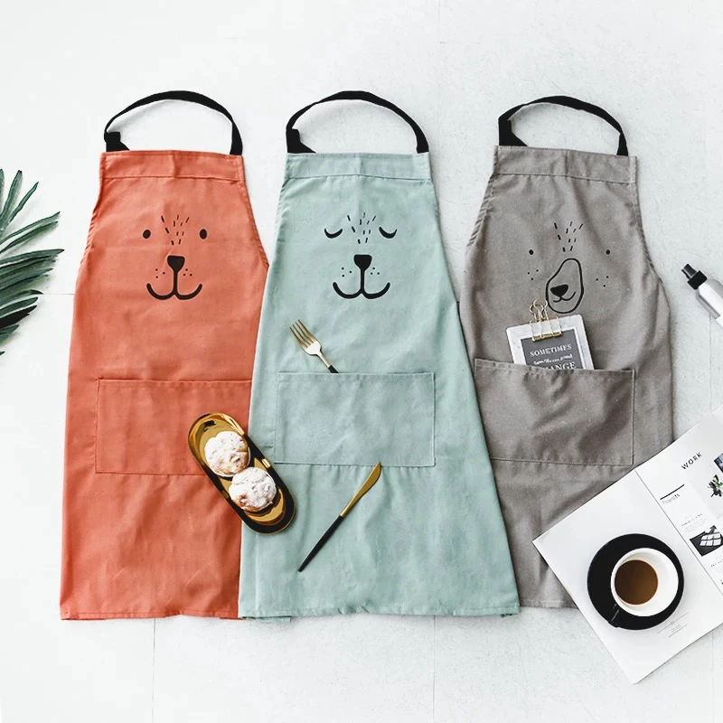 Cartoon Bear Kids Adult Aprons - Baking Kitchen For Kids ulasan dan harga