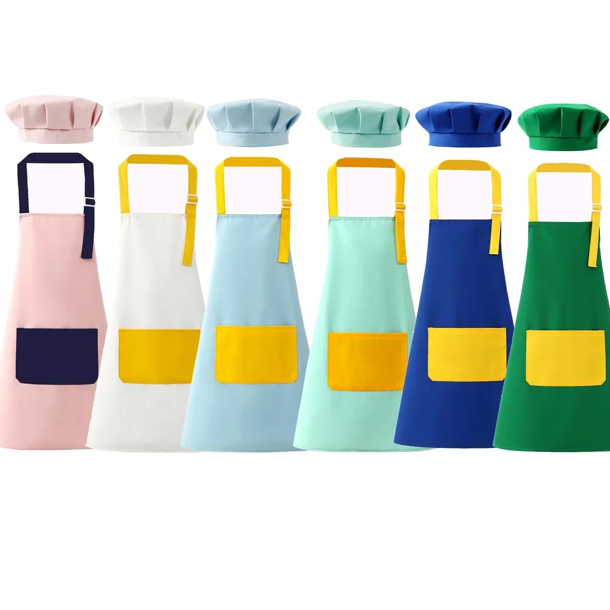 Kids Apron and Chef Hat Set Ad - Baking Kitchen For Kids ulasan dan harga