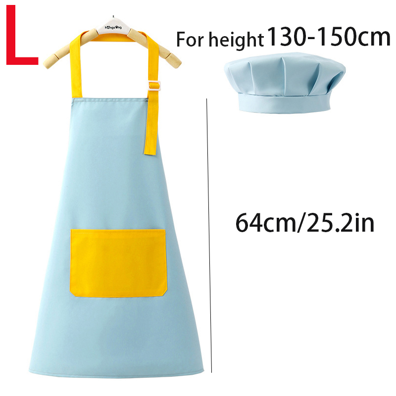 Kids Apron and Chef Hat Set Ad - Baking Kitchen For Kids ulasan dan harga