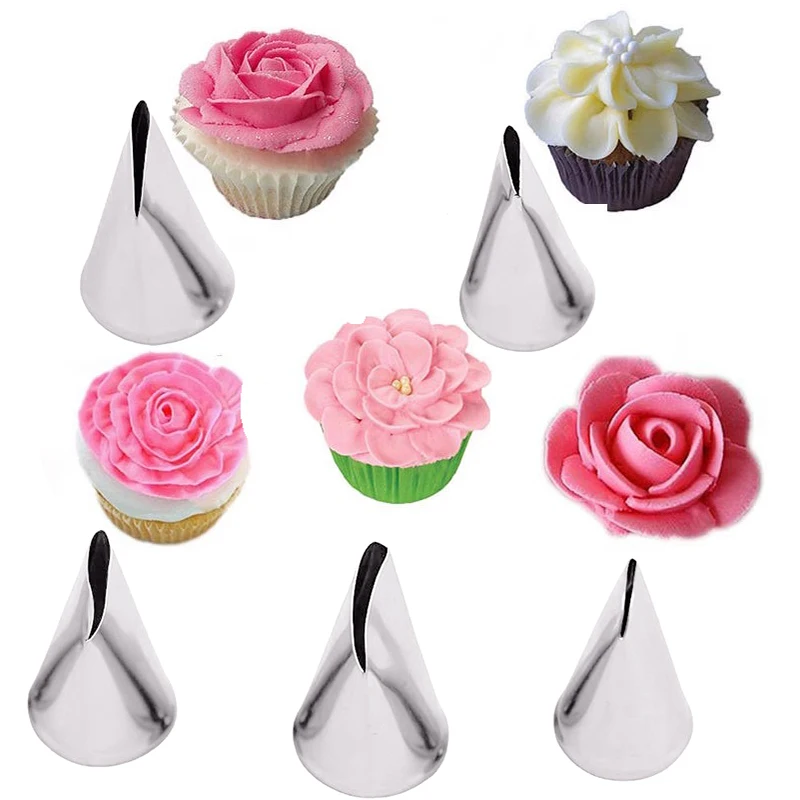 5pcs Flower Tulips Rose Nozzle - Kitchen Baking Decor ulasan dan harga