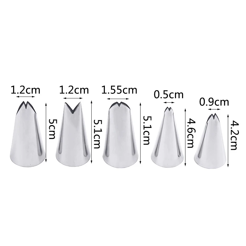 5pcs Flower Tulips Rose Nozzle - Kitchen Baking Decor ulasan dan harga