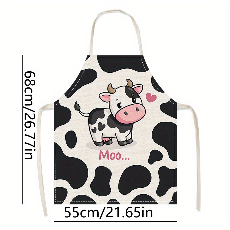 1pc Cute Cartoon Cow Print Kit - Baking Kitchen For Kids ulasan dan harga